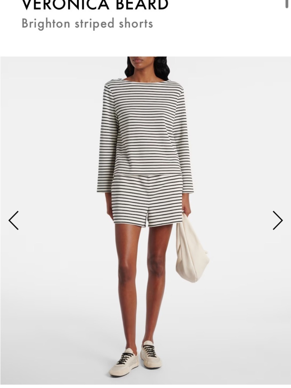 Veronica Beard
Brighton striped shorts new $230 L spring casual coastal